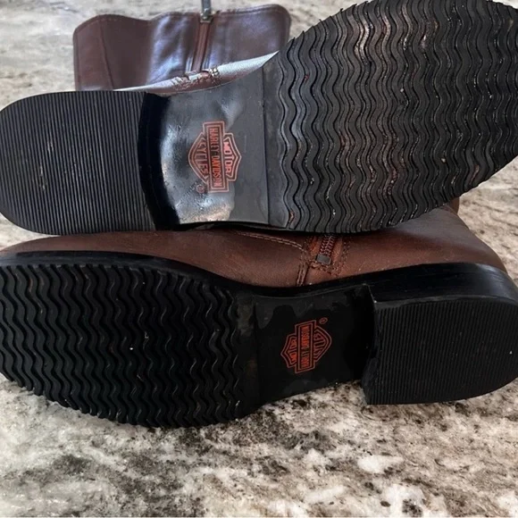 Harley-Davidson Brown Combat Moto Boots with Buckle Straps - Picture 11 of 12
